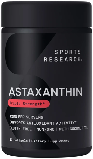스포츠리서치 트리플 스트렝스 아스타크산틴 12mg 소프트젤, 60정, 1개 - 쿠팡
