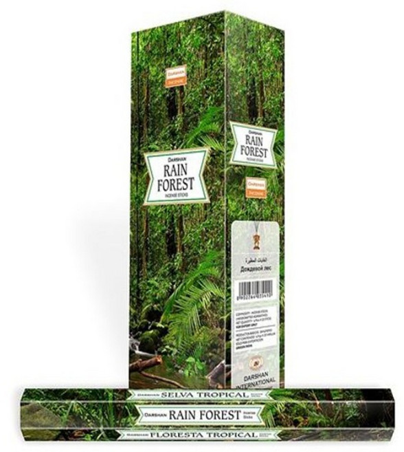 다르샨 인센스스틱 6팩 세트 120개입, 레인포레스트