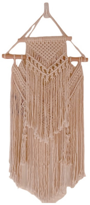 純手工波希米亞編織流蘇掛飾, 鷹眼掛飾 米白色