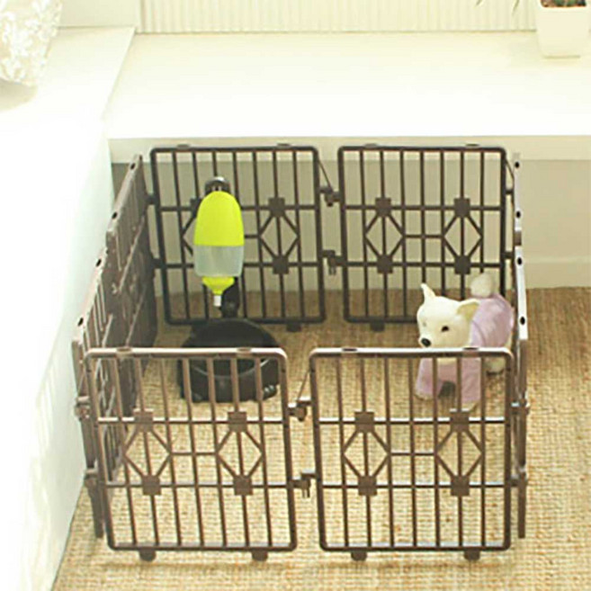 내품애 친환경 강아지울타리 소형 8피, 핑크, 1개