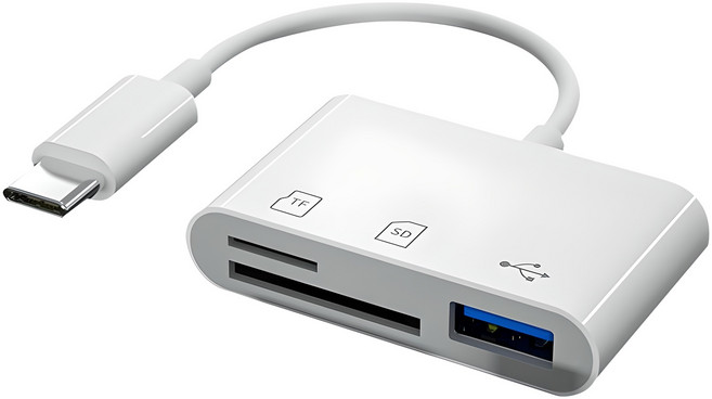 헨센 C타입 SD카드 USB 리더기 OTG 케이블 멀티리더기 변환젠더 허브 3in1, 1개