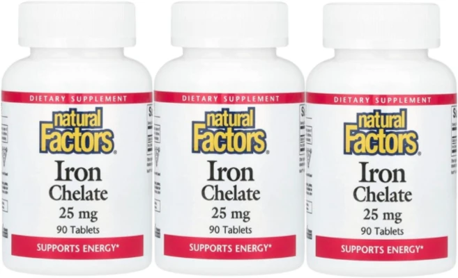 1+1 내추럴 팩터스 철분 킬레이트 25 mg 90정, 2개 - 쿠팡