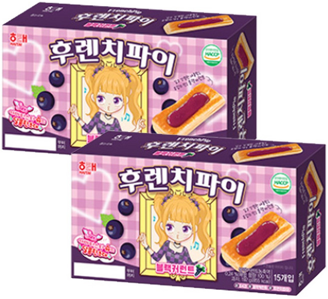 해태제과 후렌치파이 블랙커런트, 192g, 2개