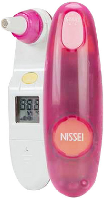 NISSEI日本精密耳溫槍 粉色 MT-30CPLR 送一盒20入耳套 台灣製, 1個