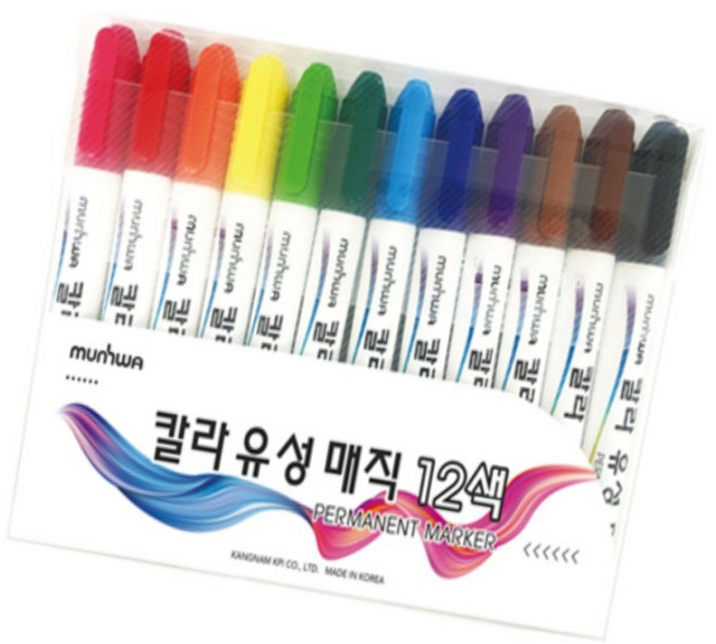 올팩트 유성매직12색 마카세트