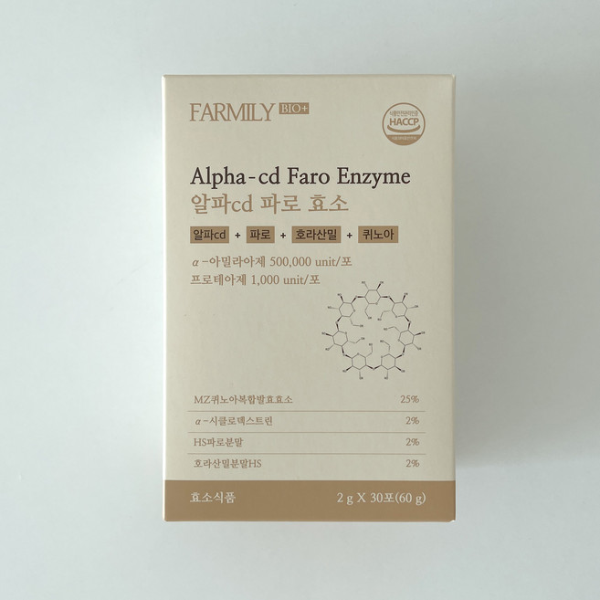 팜밀리 알파로 효소 알파cd 파로 지흡효소, 1개, 30회분