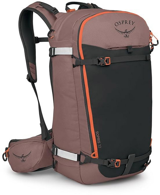 오스프리 소프리스 32L 스키 및 스노보드 백팩 - 눈사태 기어 캐리 여성용 경량 백컨트리 100% 재활용 나일론 마그마 브라운으로 제작됨, Osprey 오스프리 Sopris 32L 스키 및 스노, 마그마 브라운