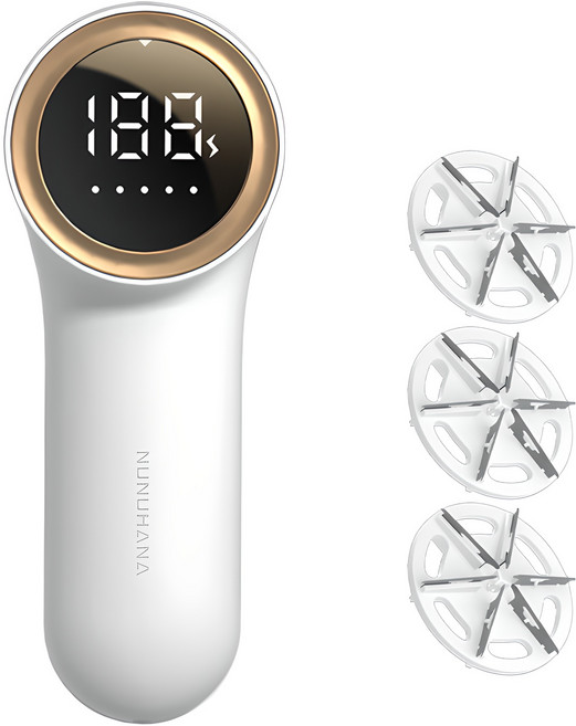 NUNUHANA 휴대용 충전식 무선 보풀제거기 Z37, 화이트