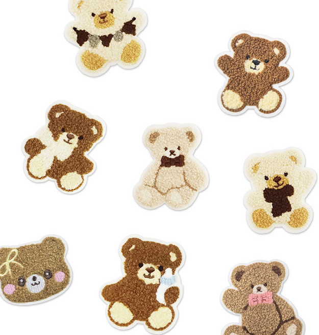 패션잡화 테디베어 자수패치 열접착용 와펜, T-S