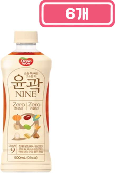 동원 윤곽 NINE 차, 6개, 500ml