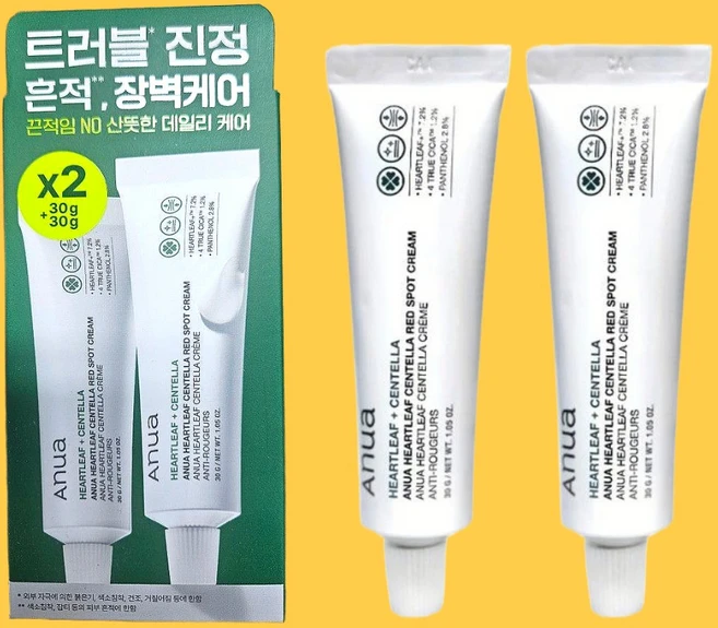 아누아 어성초 센텔라 레드 스팟 크림, 2개, 30g - 쿠팡