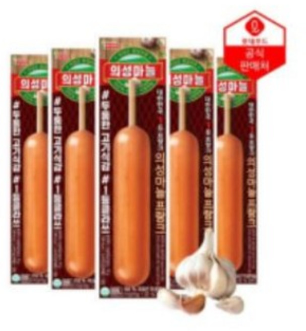 롯데햄 의성마늘 프랑크 소시지 70g, 18개