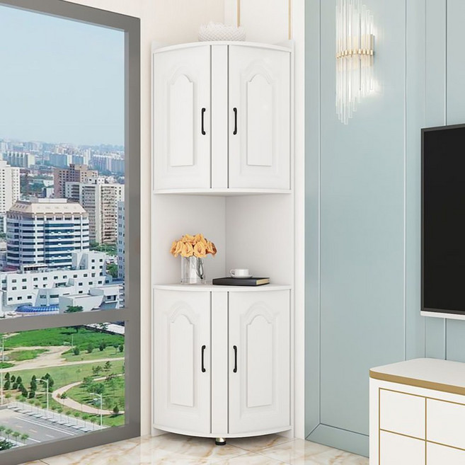 모던 간이 코너수납장 다용도 코너장 가정용 거실 모서리 수납장, G01
