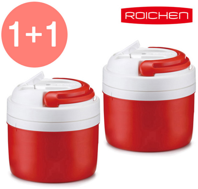 [1+1] 로이첸 2.3L 식당 배달 물통 국통 캠핑 아이스박스 보온보냉, 로이첸 미니비 2.3L(1+1)