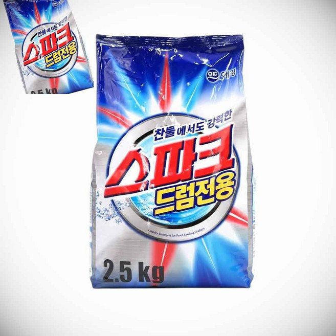 드럼 가루세제 리필 2.5Kg 1EA 강한세척 빨래세제, 상세 참조
