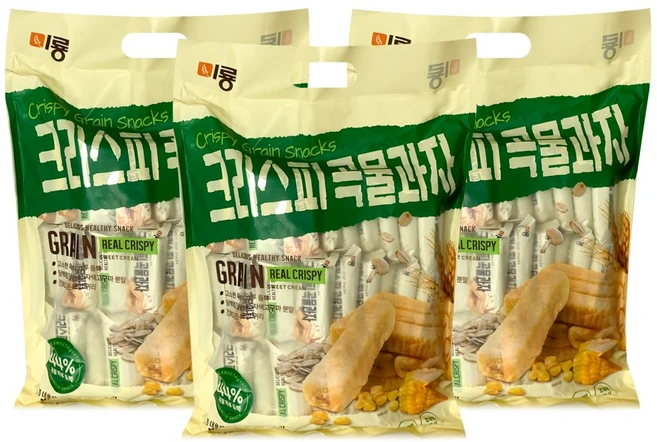 [달콤진] 미룡 크리스피 곡물과자, 650g, 3개 - 쿠팡