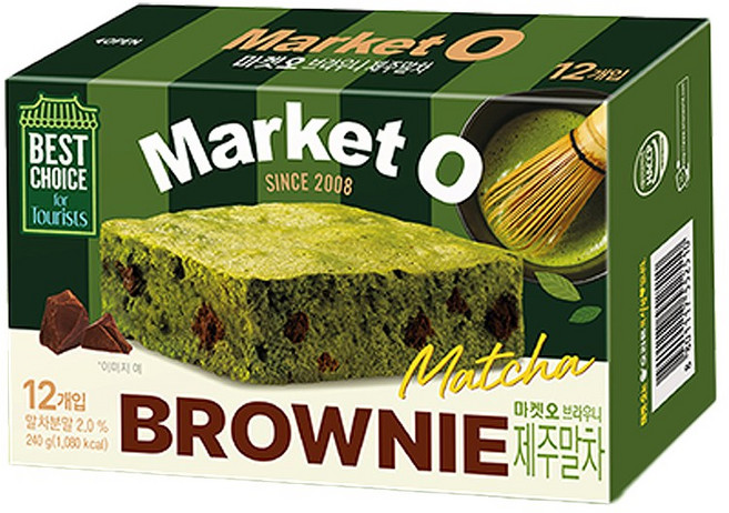 [씩씩가게] 마켓오 브라우니 제주말차 240g, 12개