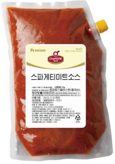 대상 쉐프원 스파게티 미트소스2kg 2개, 2kg
