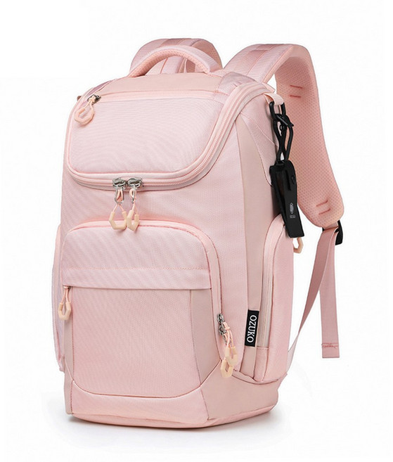 OZUKO 다기능 남성 배낭 대용량 방수 15.6 인치 노트북 야외 여행 비즈니스 가방