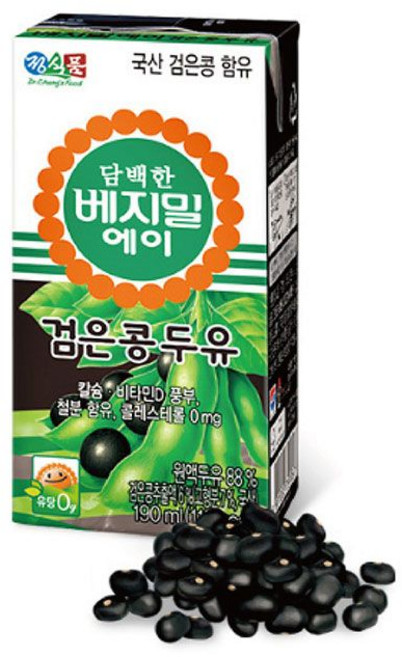 베지밀 담백한 A 검은콩두유 190ml*80팩, 190ml, 80개