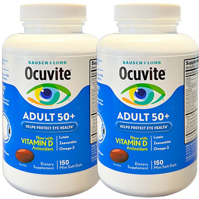 바슈롬 [2개 SET] 오큐바이트 50+ 150정 (소프트젤) Bausch Lomb Ocuvite 150sgles