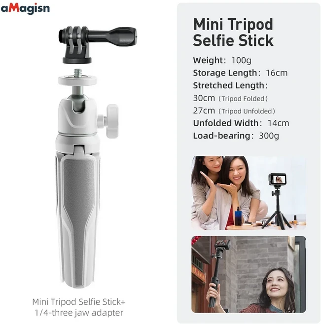 모바일 텔레스코픽 삼각대 셀카봉 고프로 13/DJI 오스모 360/액션 4/5 프로/포켓 3/인스타360 X5 X4에 적, 02 white