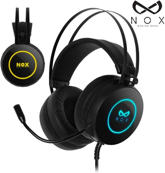 녹스 게이밍 헤드셋 NX-501 USB 게임용 마이크 7.1, 블랙, 501
