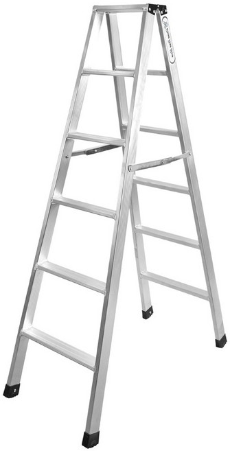 鋁梯老專家 魚鱗滿焊A字鋁梯 6尺 - 輕巧耐用 安全穩固, 1個