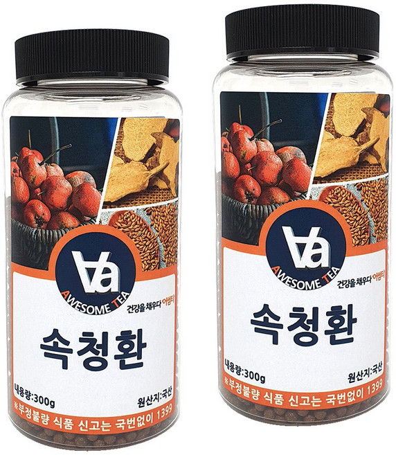 어썸티 국산 속청환 (산사나무열매), 300g, 2개