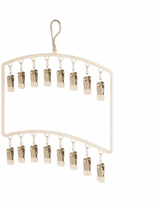 인슈퍼 스테인리스 양말빨래걸이 공간활용 건조대, 1개, 화이트크림