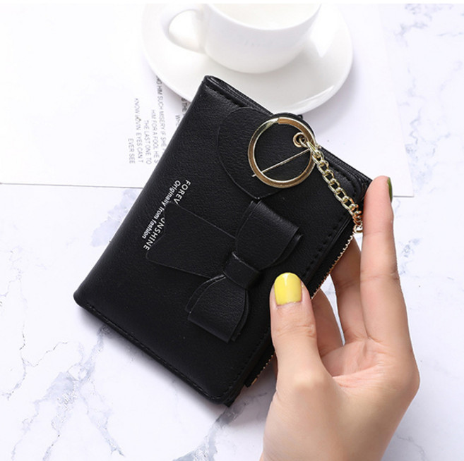 여성 여자 10대 여학생 중등 고등 친구 생일선물 리본 체인 지퍼 반지갑