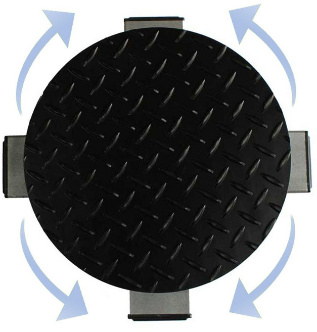 우리 철재 원반 허리 돌리기 트위스트 가정용 운동 기구 헬스용품, 그레이&블랙