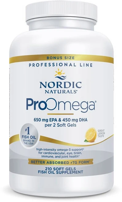 노르딕 내추럴 프로 오메가 레몬 맛 - 소프트 젤 90개 1280mg 오메가-3 EPA 및 DHA 함유 고효능 피쉬 오일 뇌 눈 심장 면역 증진 비 변형식품(Non-GMO), 210 Count (Pack of 1) - 쿠팡