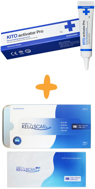 흉터예방 키토액티베이터프로연고 15g 1개+화상 수술 흉터관리 BNG 켈로스카 시트 1매 상처흉터 1세트, 1개