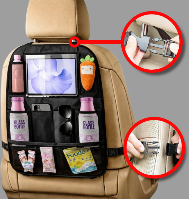 루아누리 차량용 킥방지 수납 매트, 블랙, 1개