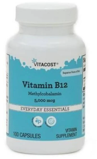 비타코스트 비타민 B12 메틸코발라민 5000mcg 캡슐 100정, 1개 - 쿠팡