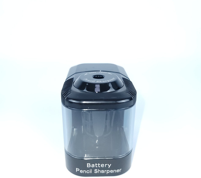 라운드월 건전지 타입 자동 연필깎이, 1개, 블랙
