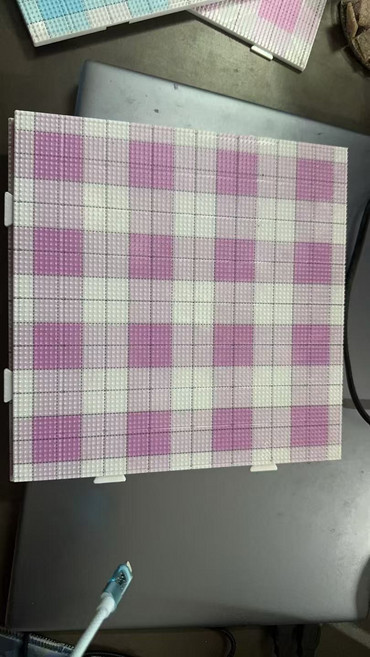 78釘拼豆豆板.6mm長釘加厚耐高溫防燙拼豆大板墊小紅書畫線彩色, 1個, 78釘紫粉色畫線板一塊