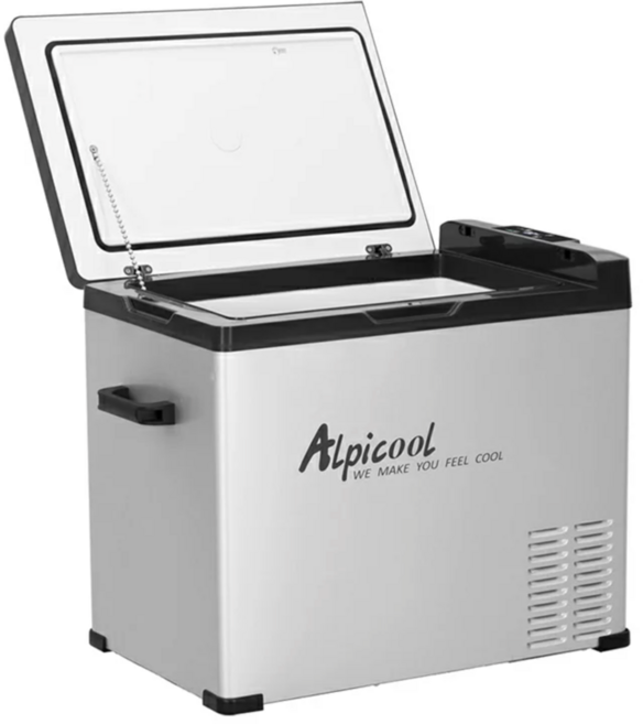 Alpicool 冰虎 C50 車用壓縮機冰箱 (DC供電), 銀色, 50L