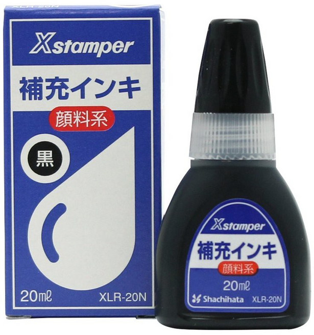 Shachihata 自動頁碼章 GNR-32M 明朝體 哥德式, 1個, 【單購】單瓶補充墨水20ml(黑色)