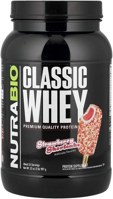 새해 건강을 선물하세요 NutraBio 클래식 유청 단백질 스트로베리 쇼트케이크 907g(2lb) 특별관리진행, NutraBio클래식유청단백질스트로베리쇼트케이크907g, 1개 - 쿠팡