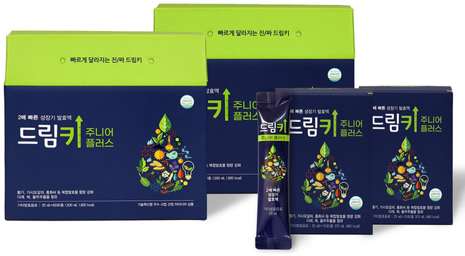 드림키 주니어 플러스 중학생 고등학생 청소년 전용 고함량 성장기발효액, 2박스, 1.5L