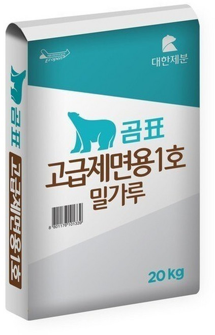 곰표 제면용1호 칼국수 중화면용 대한제분, 20kg, 1개