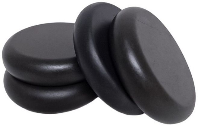 세광 마사지 테라피 괄사 핫스톤 화산석 현무암 8 x 8 cm, 원형마사지스톤, 8개