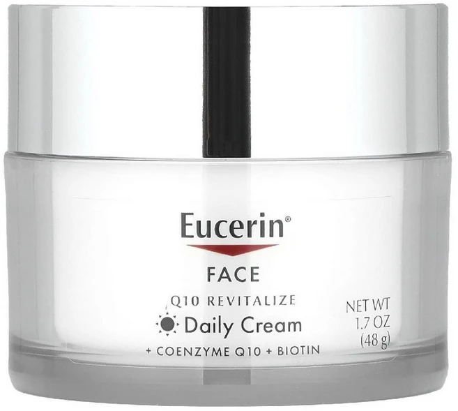 Eucerin 페이스 Q10 리바이탈라이즈 데일리 크림 향료 무함유 48g(1.7oz) Eucerin (유세린), 유세린 Eucerin 페이스 Q10 리바이탈라이즈 데일, 48g, 1개 - 쿠팡