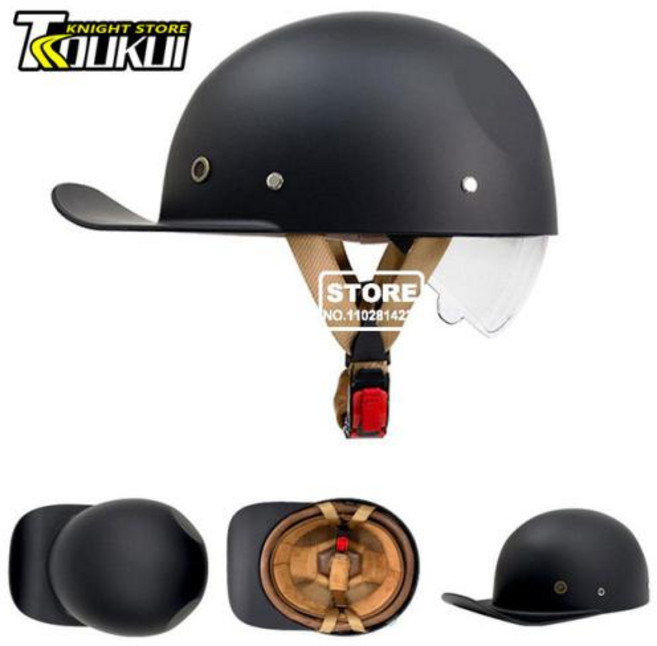 남녀공용 오토바이 하프 헬멧 야구 모자 사이클링 헬멧 신제품, 80) QKE005-19-XXL