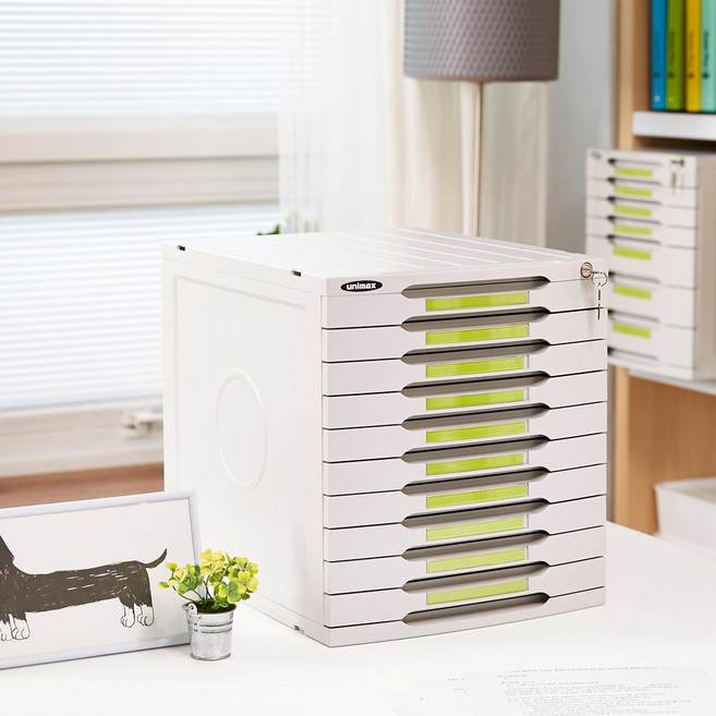 유아이원 학교 학원 유치원 어린이집 교구 사무실 회사 문서 정리함 보관함 수납함 시스템 서류함 10단, 그레이
