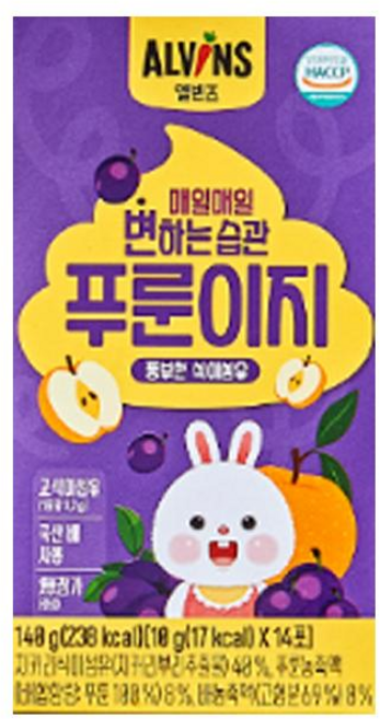 엘빈즈 매일매일 변하는 습관 푸룬이지 14p, 140g, 1개