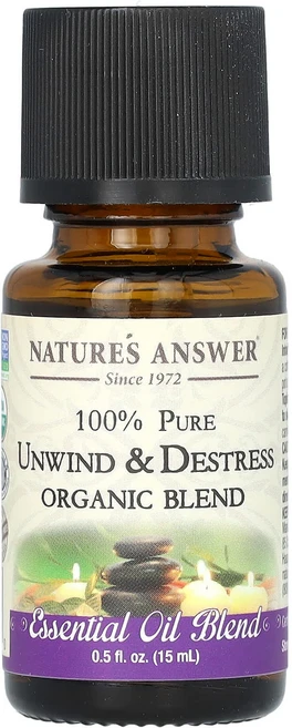 Nature's Answer 유기농 에센셜 오일 혼합물 긴장 완화 & 스트레스 해소 15ml(0.5fl oz), NaturesAnswer유기농에센셜오일혼합물긴장완화스트, 1개, 15ml - 쿠팡