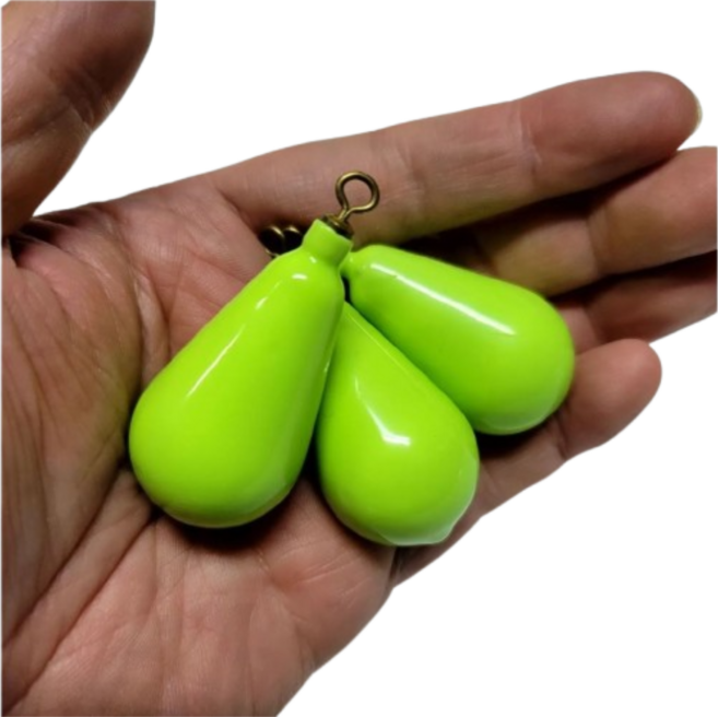 CFX 우레탄 코팅 야광 추 봉돌 형광 초고발광, 1세트, 6개입